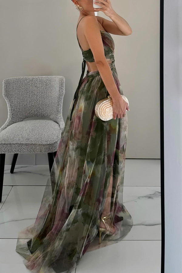 Giselle | Elbűvölő Maxi-ruha Virágmintával