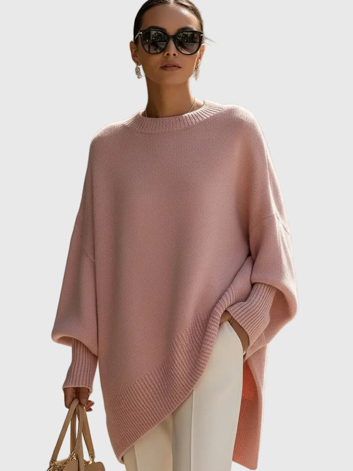 Kimia - Oversized Kötött Kerek Nyakú Pulóver