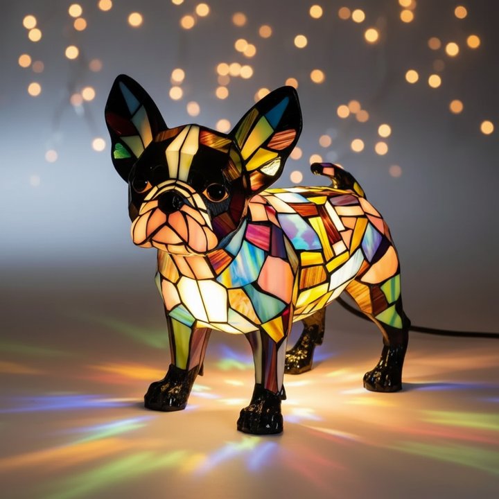 Boston Terrier Elegáns Lámpa