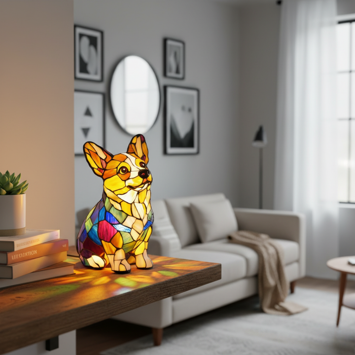 Boldog Corgi Lámpa