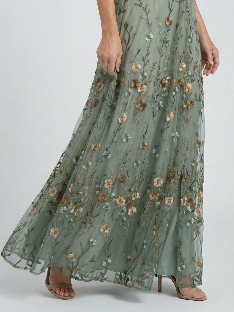 Aneta | Maxi Halter Virágos Ruha