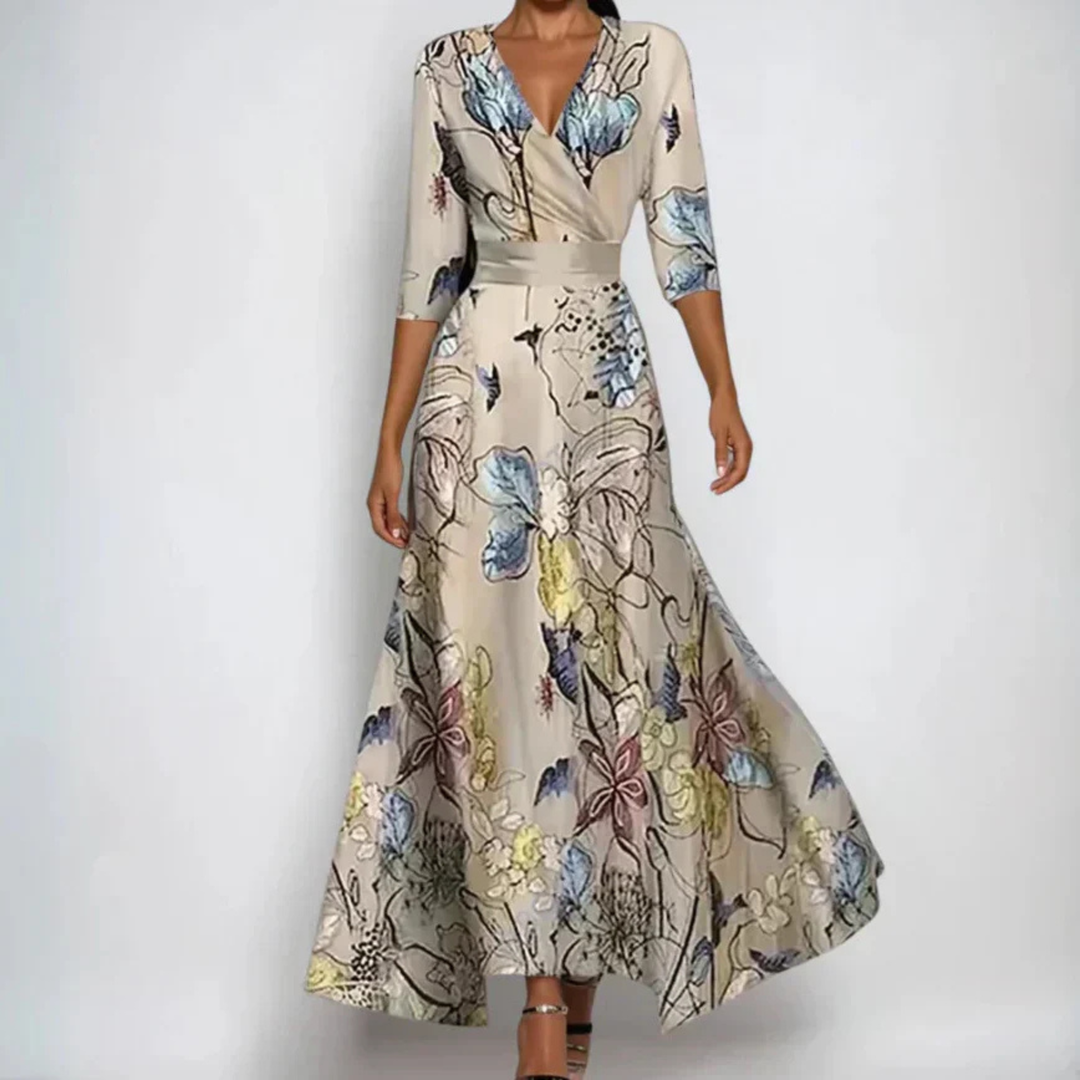 Emily | Luxus Virágos Maxi Ruha