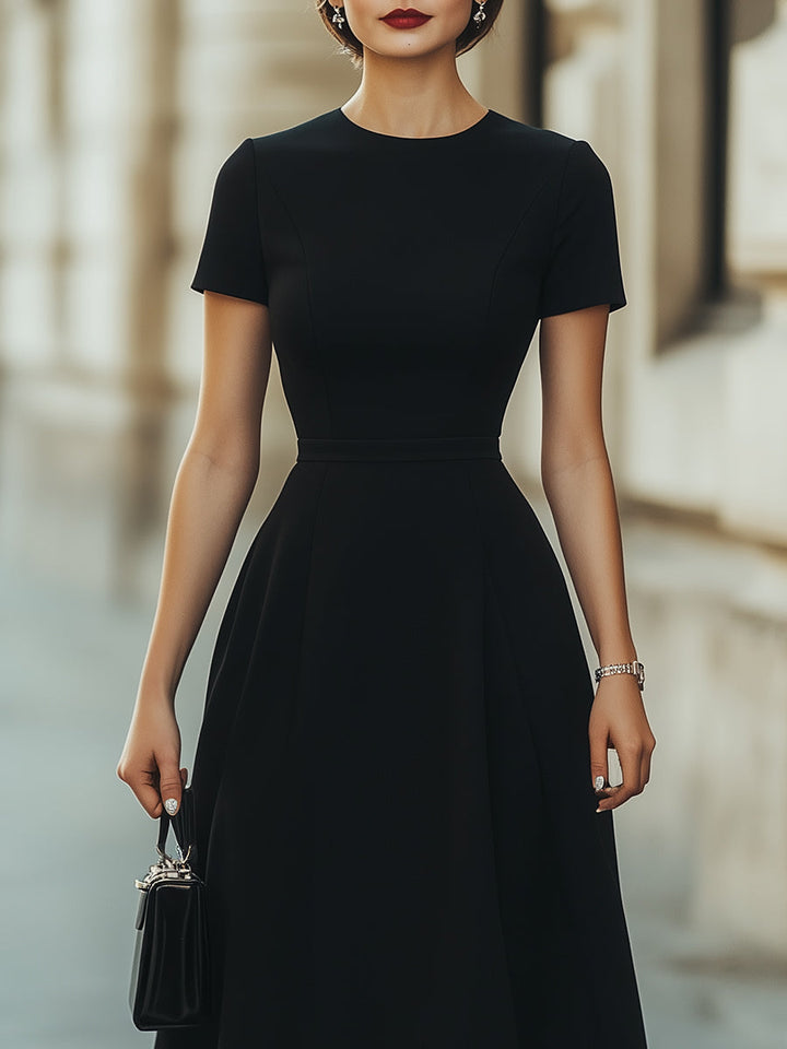 Klasszikus Elegancia Midi A-vonalú Ruha