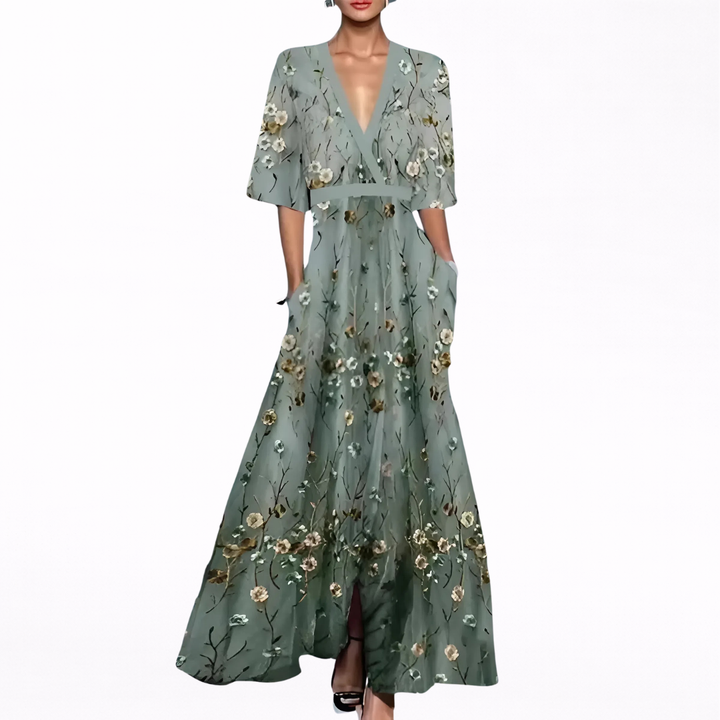 Valentina | Elegáns Maxi Ruha Mély Decolleté-val