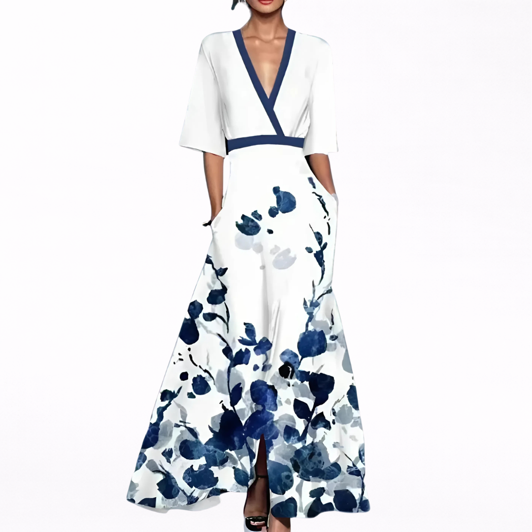 Valentina | Elegáns Maxi Ruha Mély Decolleté-val