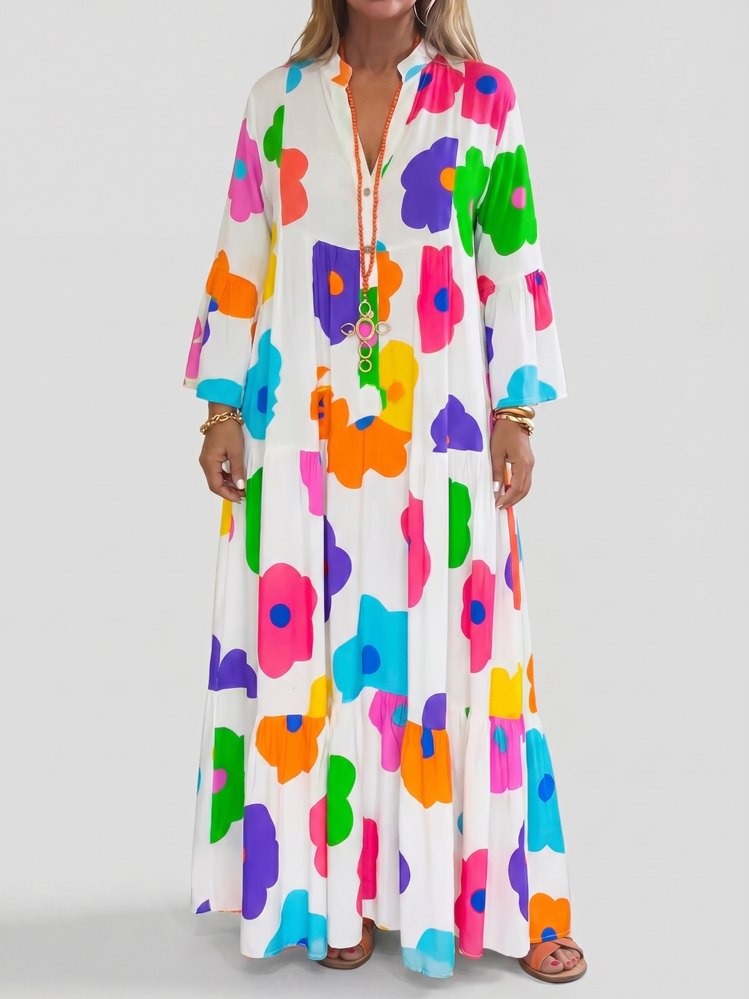 Poppy | Merész Virágmintás Maxi Ruha