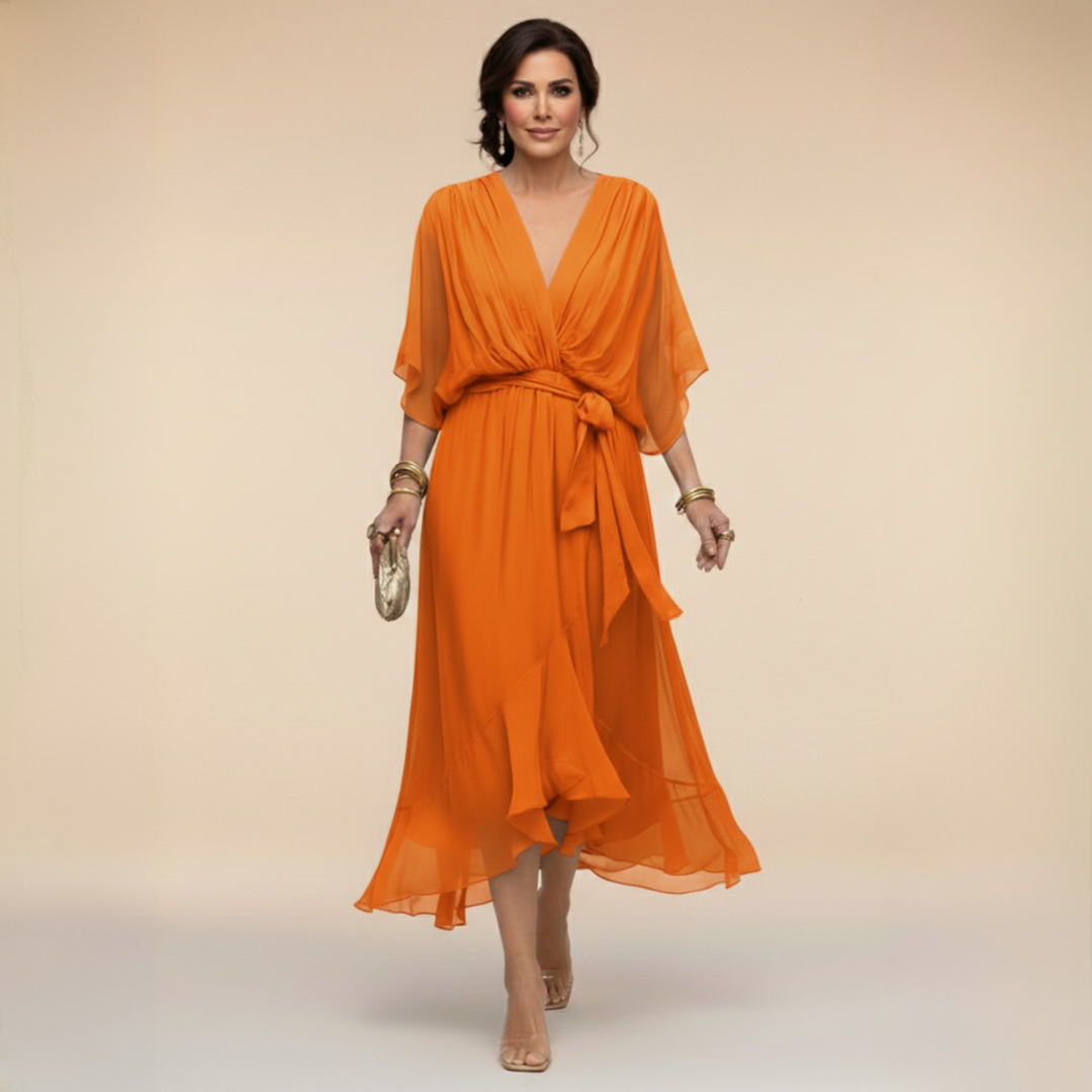 Monica – Chiffon Ruha V Kivágással