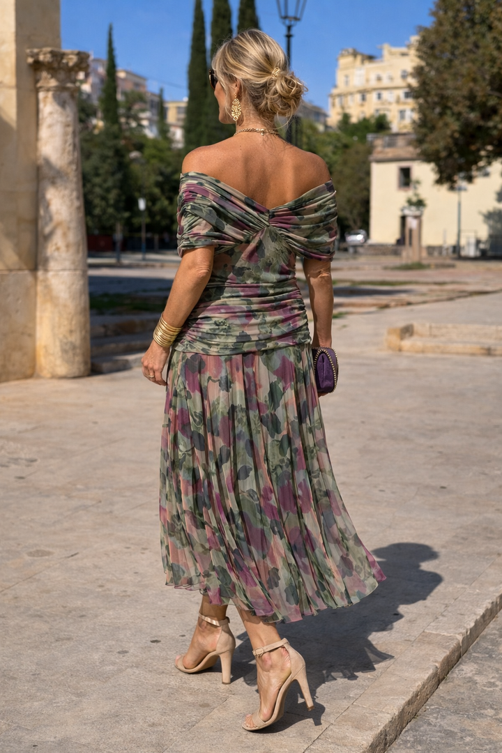 Elegáns Maxi Ünneplőruha V-kivágással
