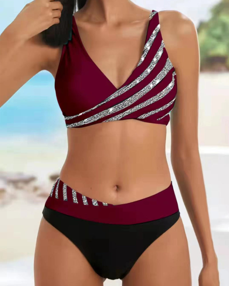 Mona - Meleg tónusú mintás bikini