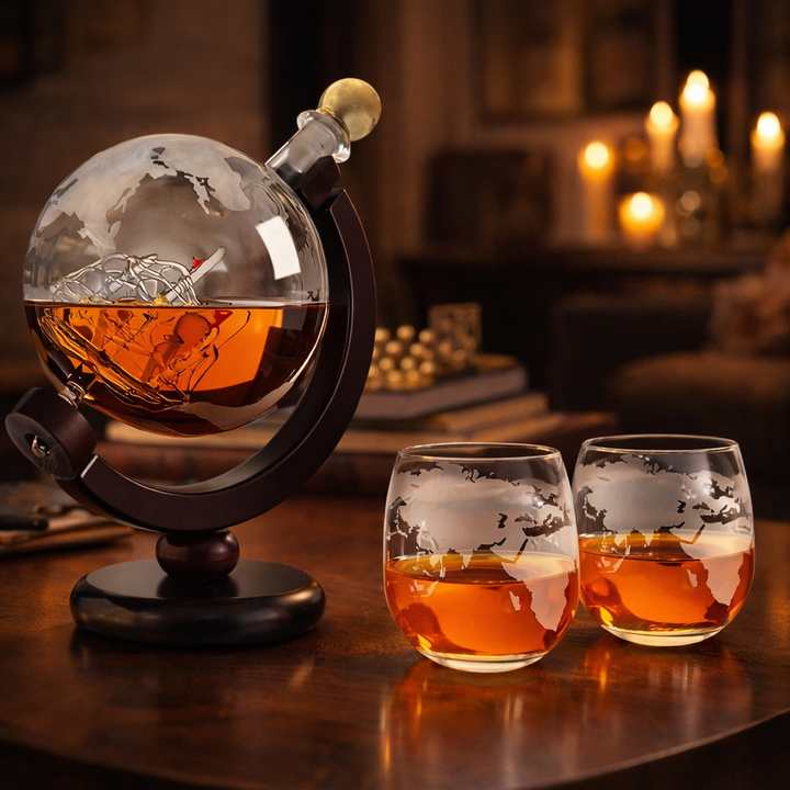Whisky üveg - Világtérkép kiadás