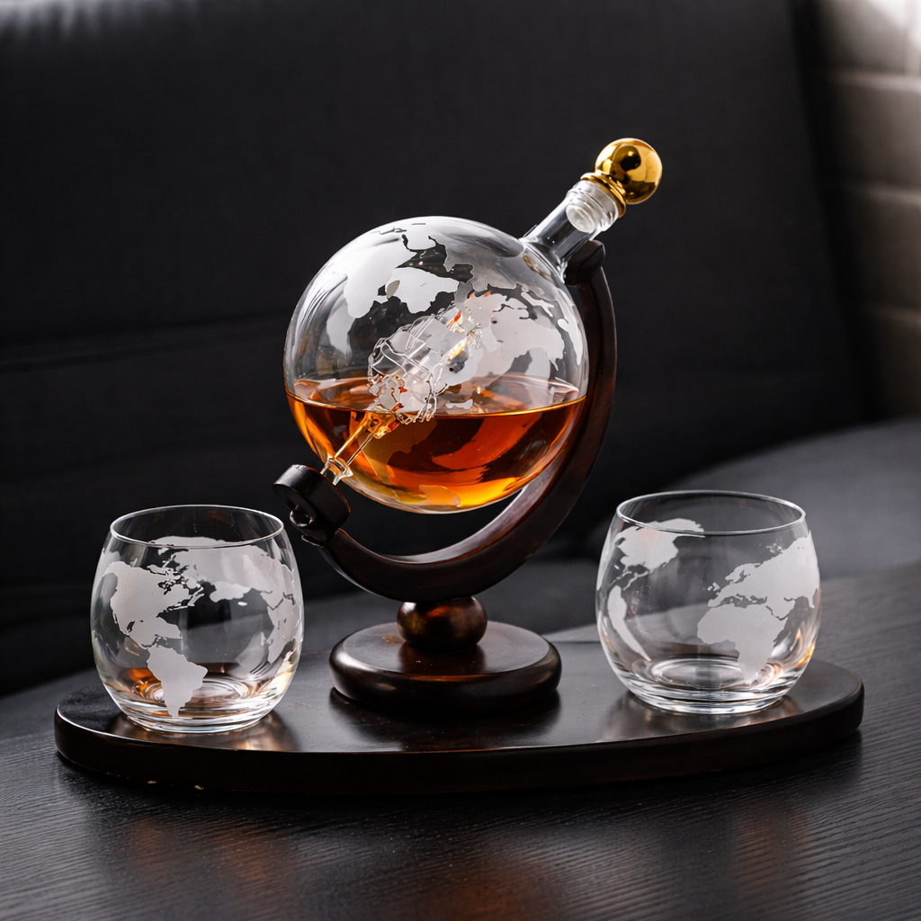 Whisky üveg - Világtérkép kiadás