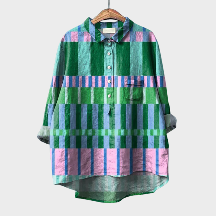 Borostyán | Elegáns Nyári Vászon Blúz