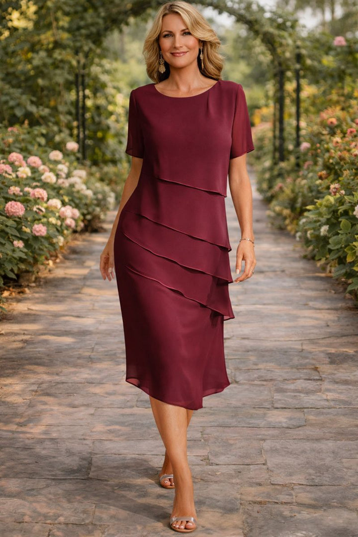 Edit - Rétegelt chiffon ruha midi hosszban