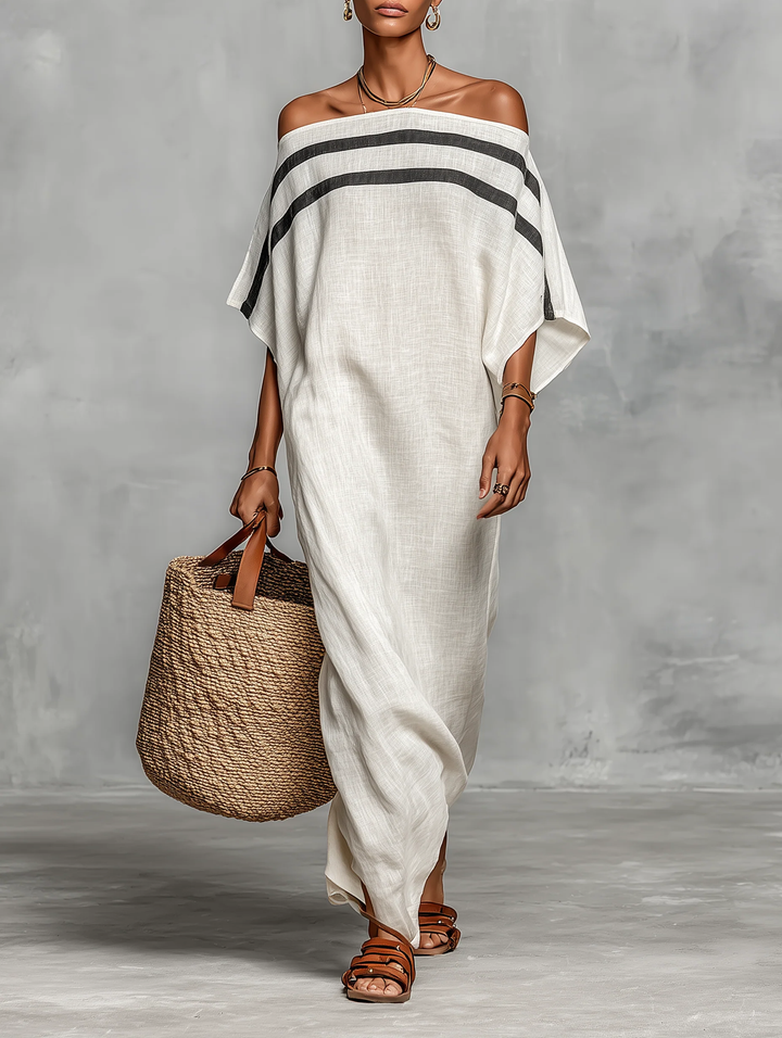 Aveline™ | Off-Shoulder Maxi Ruha Lepke Ujjakkal