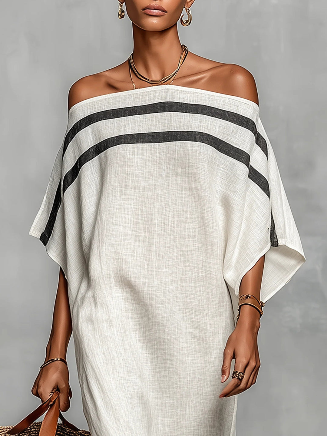 Aveline™ | Off-Shoulder Maxi Ruha Lepke Ujjakkal