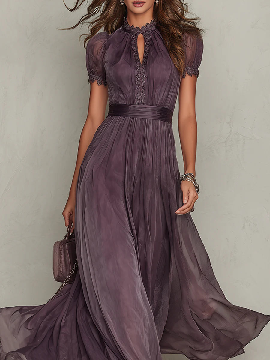 Ashley | Elegáns Vintage Chiffon Maxi Ruha