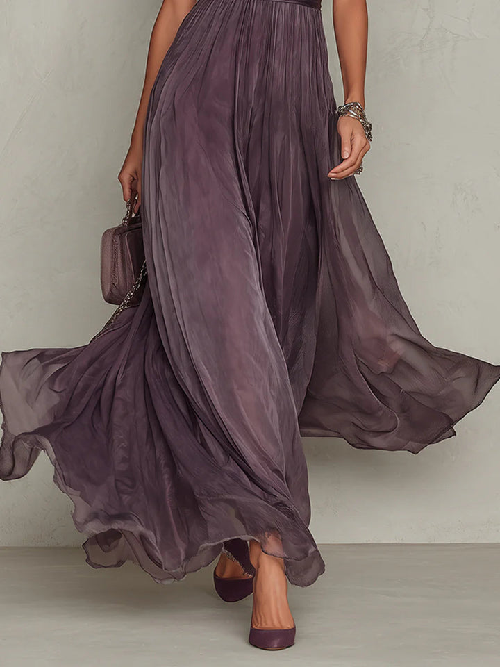 Ashley | Elegáns Vintage Chiffon Maxi Ruha