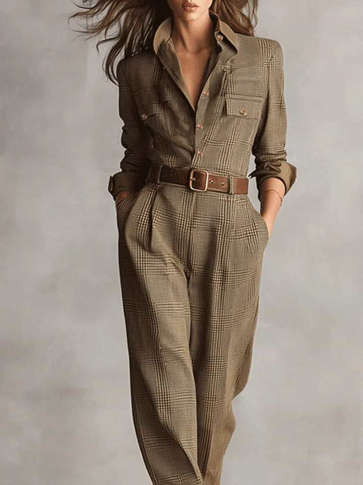 Anna™ || Elegáns kockás overall