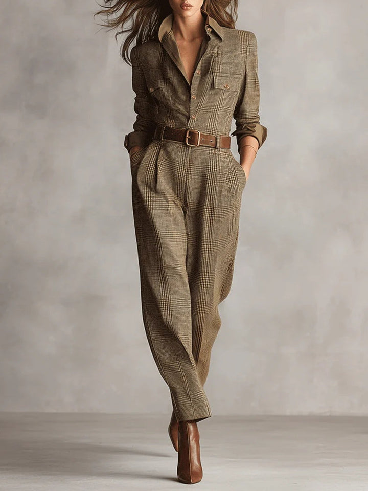 Anna™ || Elegáns kockás overall