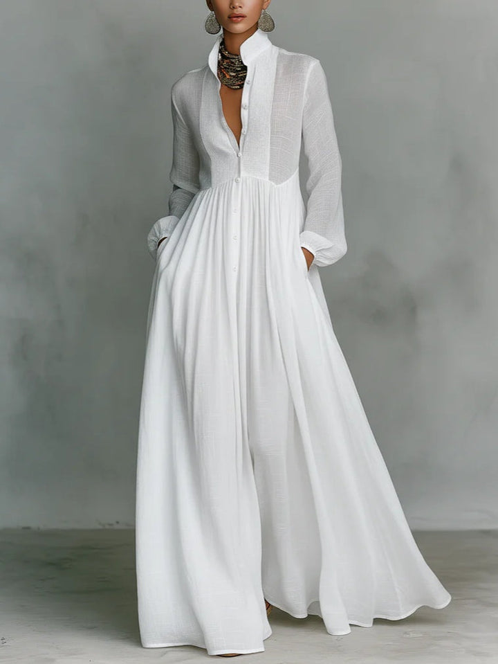 Léonie™ | Minimalista Maxi Ruha Álló Gallérral