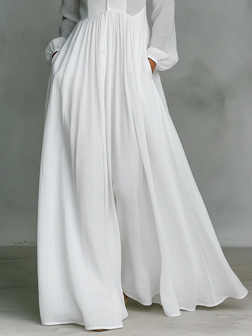 Léonie™ | Minimalista Maxi Ruha Álló Gallérral