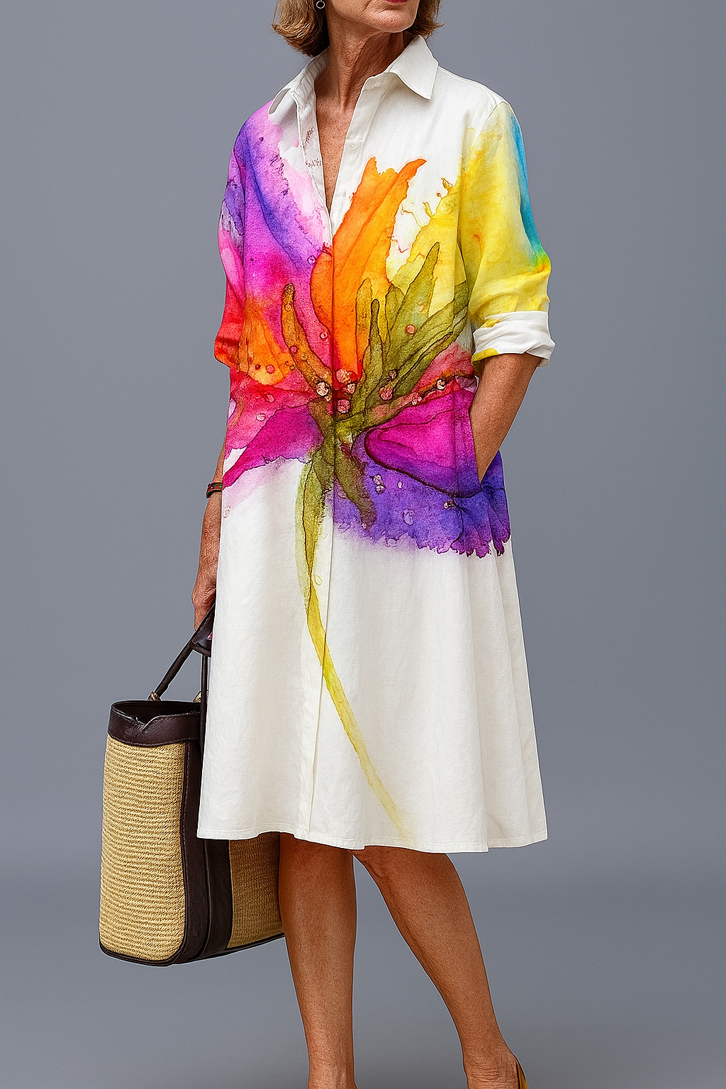 Lydia | Elegáns Midi Ruha