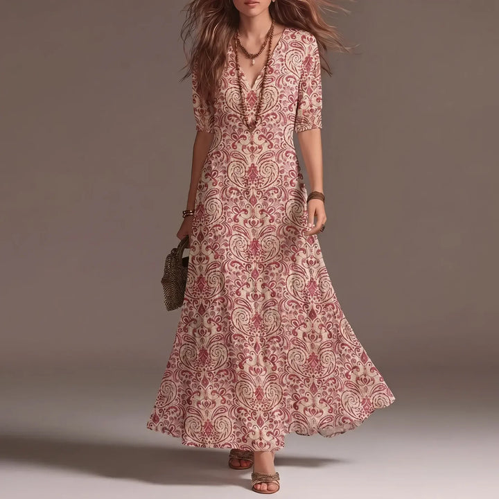 Rosalie | Vintage Ihletésű Bohém Maxi Ruha